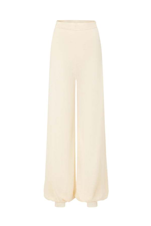 SWAYING/KNIT threaded leg straight pants SW24SS3B45 tooth white